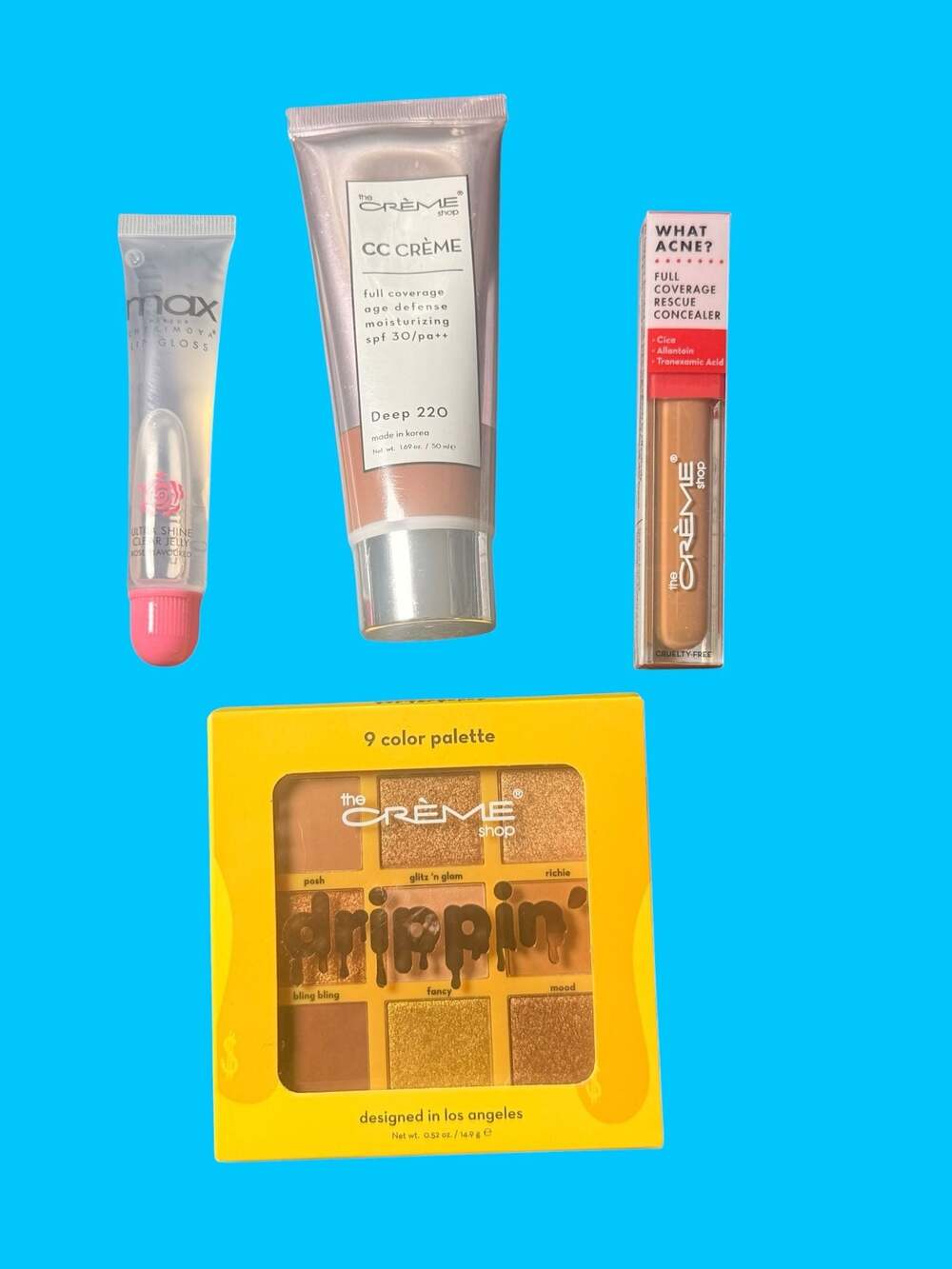 The Crème Shop Makeup Bundle: Drippin' Eyeshadow Palette,